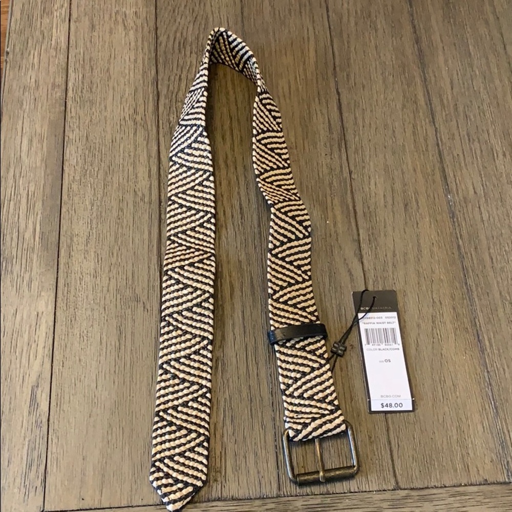 BCBG Raffia Waist Belt